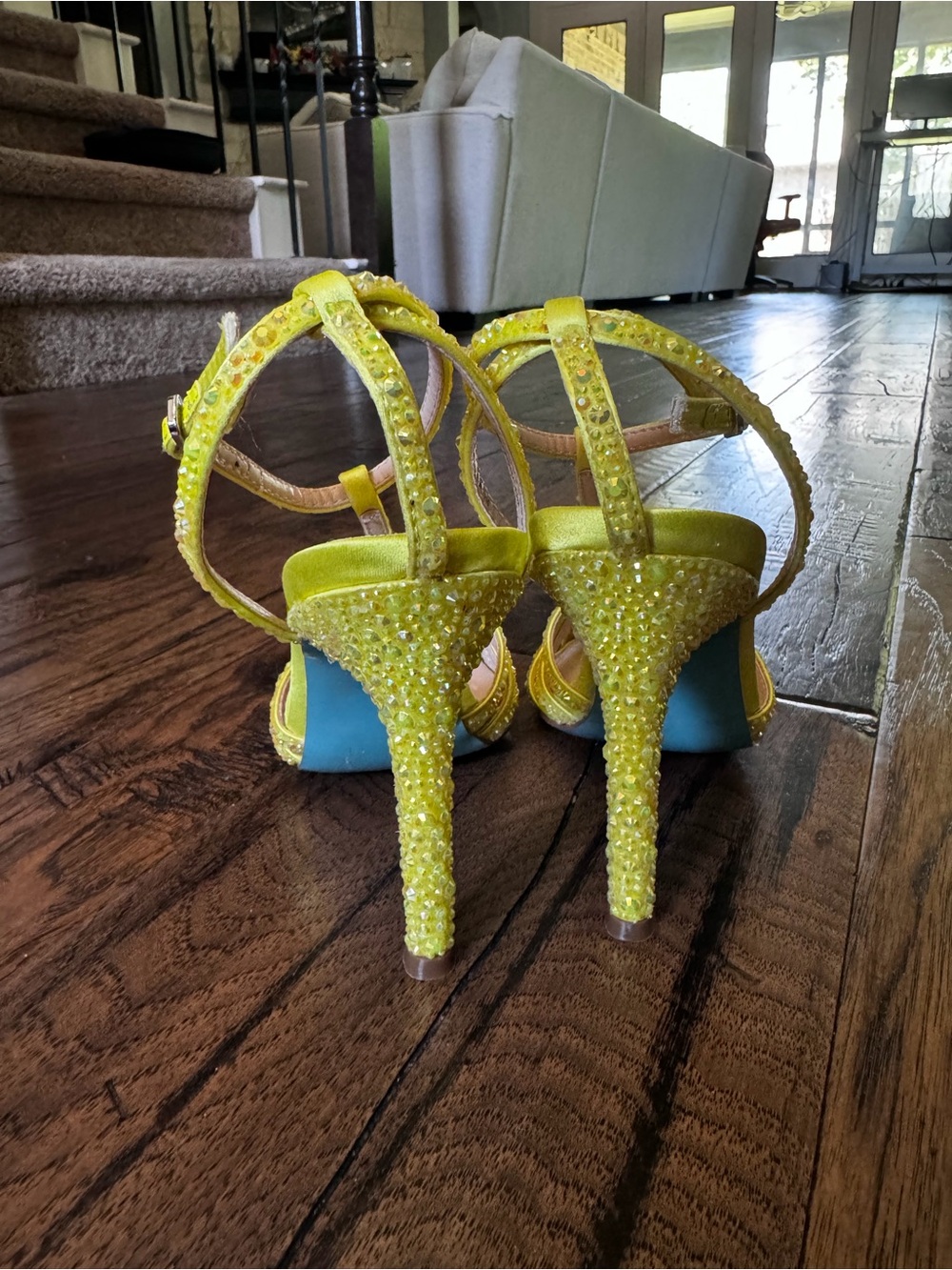 Betsey Johnson Womens Embellished Pointed Toe Heels Yellow Size 7 - Picture 4 of 7